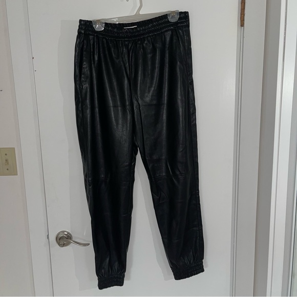 NWOT Aritzia Babaton vegan leather joggers - Picture 2 of 5